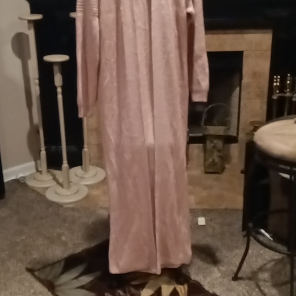 FINAL PRICE NWT CCK STYLE beautiful mauve l/s braided maxi cardigan - Picture 4 of 10